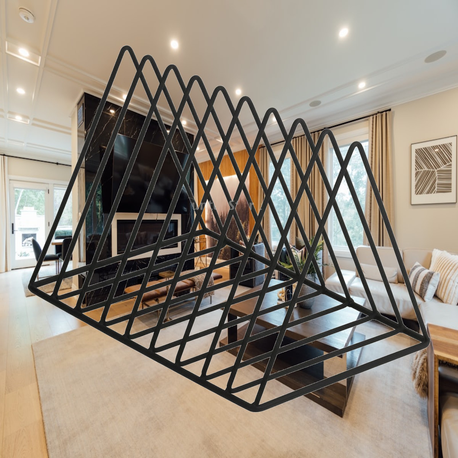 Magazine Holder Rack - Stabiler Dreieckiger Draht-Organizer für den Schreibtisch,