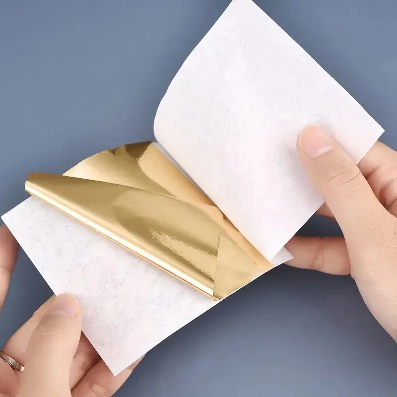 Ink Blotter Paper - 100-300 Stück Imitations-Gold-Silber-Folienblätter zum Vergolden, DIY-Kunsthandwerkspapier,