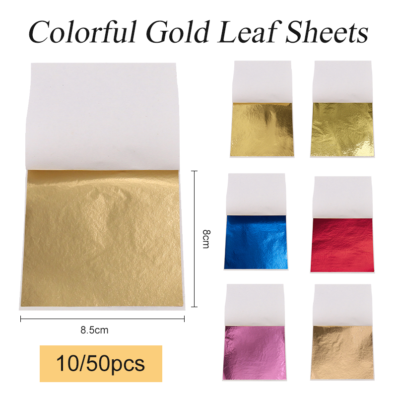 Ink Blotter Paper - 8x8,5 cm Taiwan Imitation Blattgold Blätter