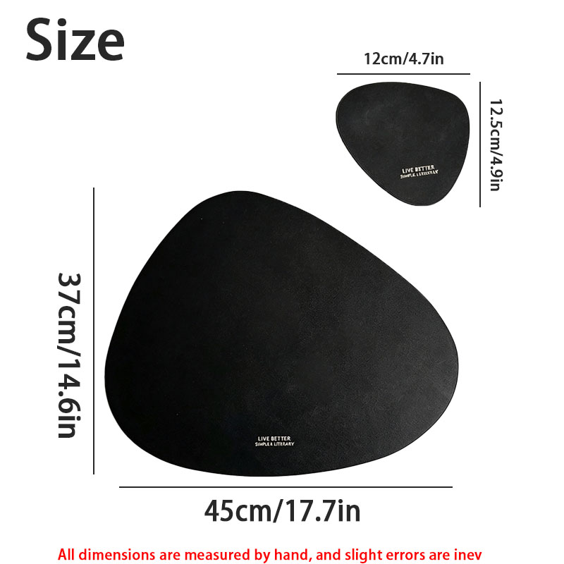 2/4/8/12 Stück Tropfenförmige  – Leather Desk Pad Bewertung und Preis